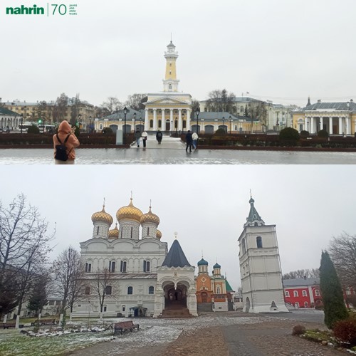 Промо поездка дистрибьюторов Свисс Нарин по Золотому кольцу 2024: коллаж с видами Костромы